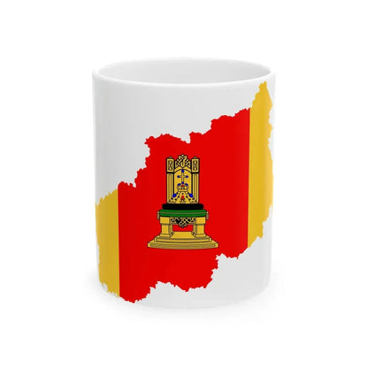 Flag-map of Tver Oblast (Russia) White Coffee Mug 11oz - Go Mug Yourself