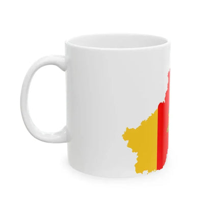 Flag-map of Tver Oblast (Russia) White Coffee Mug - Go Mug Yourself
