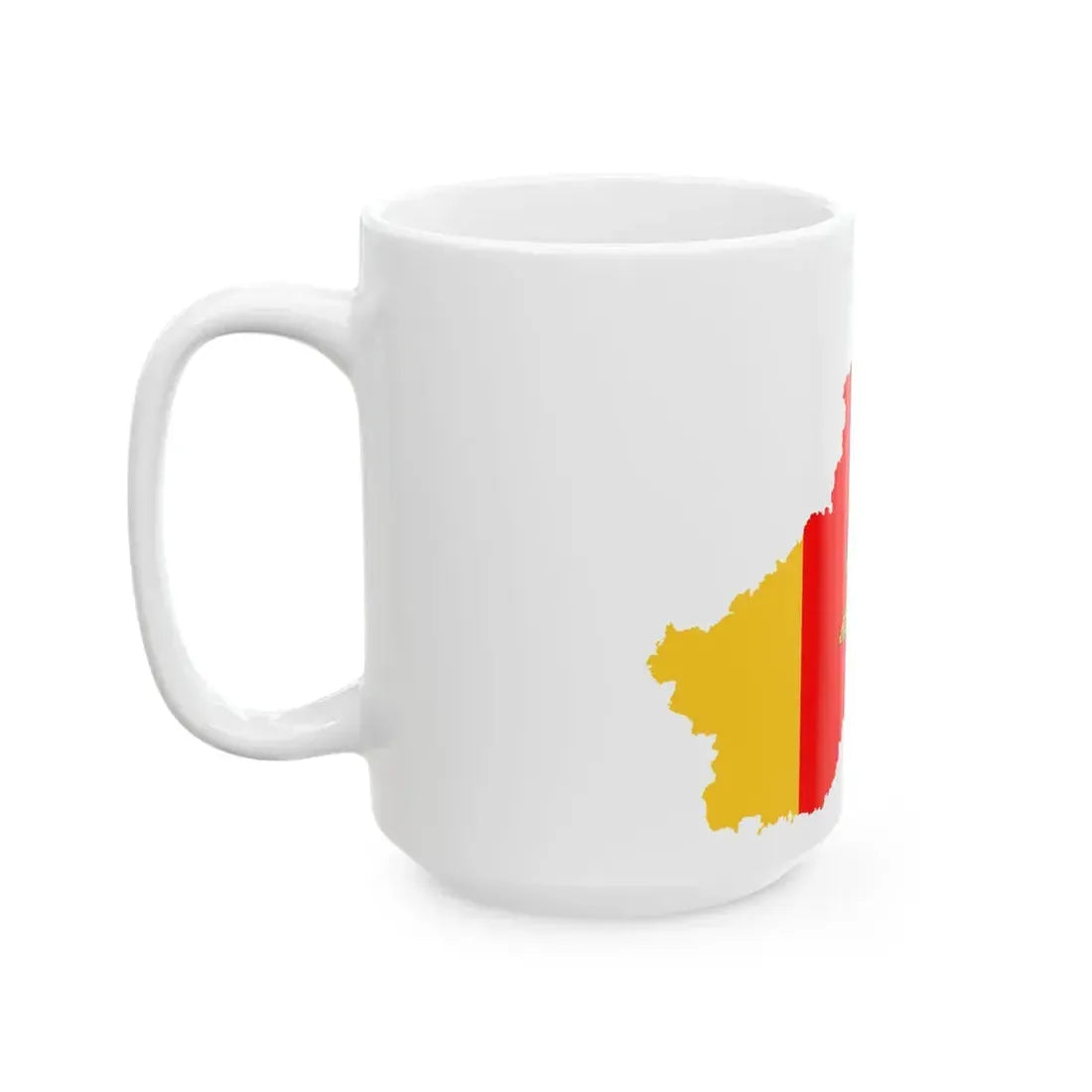 Flag-map of Tver Oblast (Russia) White Coffee Mug - Go Mug Yourself