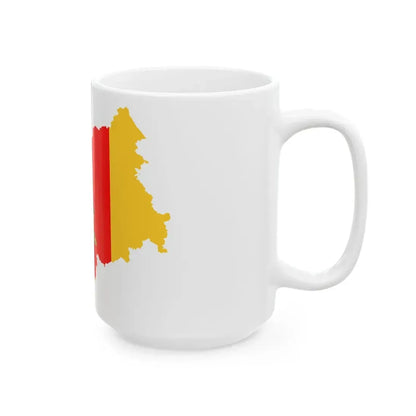 Flag-map of Tver Oblast (Russia) White Coffee Mug - Go Mug Yourself