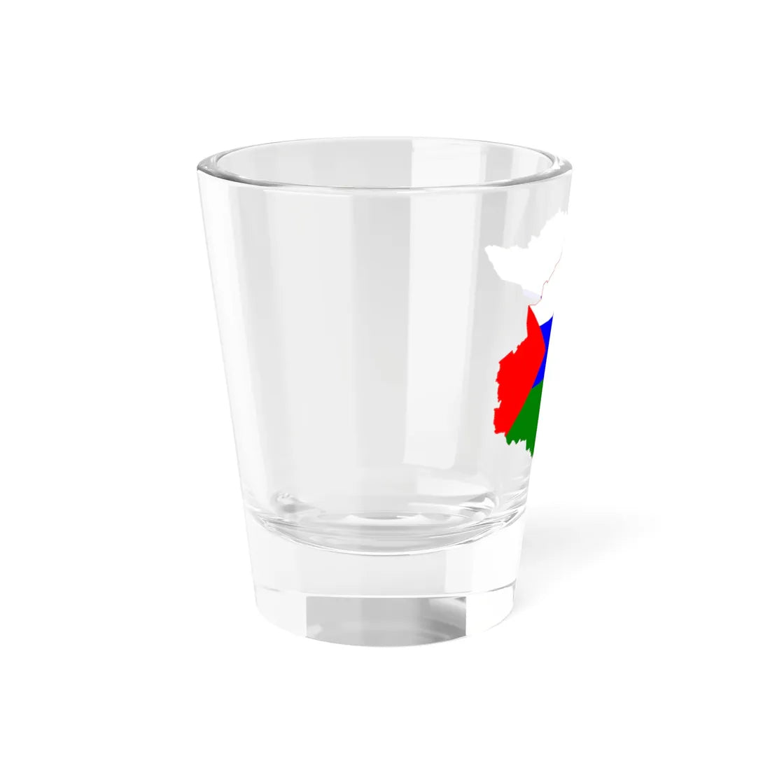 Flag-map of Tyumen Oblast (Russia) Shot Glass 1.5oz - Go Mug Yourself