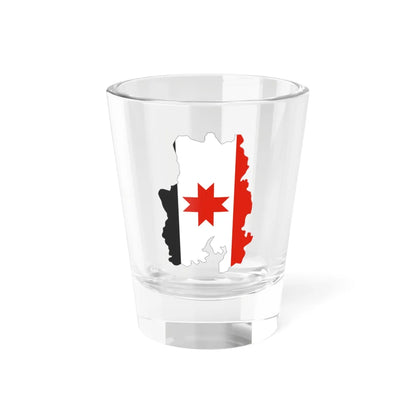 Flag-map of Udmurtia (Russia) Shot Glass 1.5oz 1.5oz - Go Mug Yourself