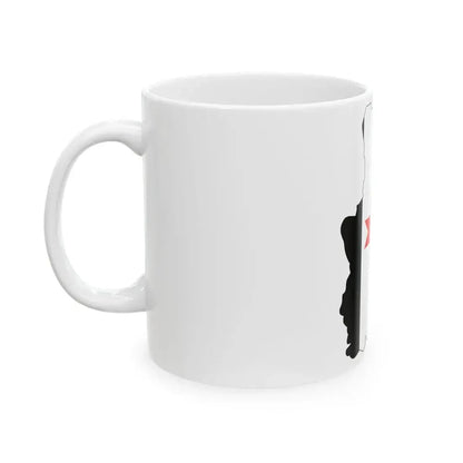 Flag-map of Udmurtia (Russia) White Coffee Mug - Go Mug Yourself