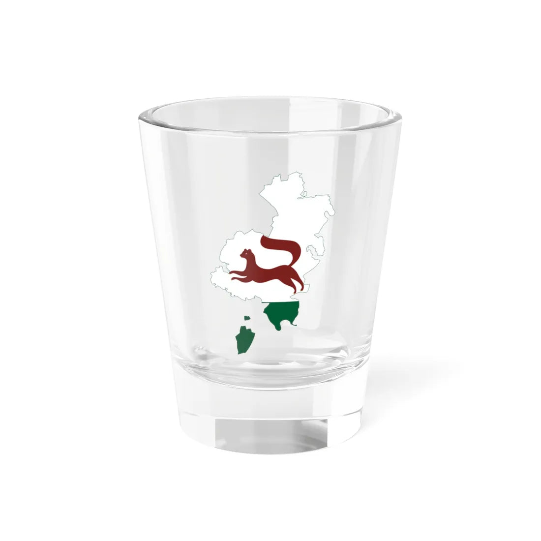 Flag-map of Ufa (Russia) Shot Glass 1.5oz 1.5oz - Go Mug Yourself