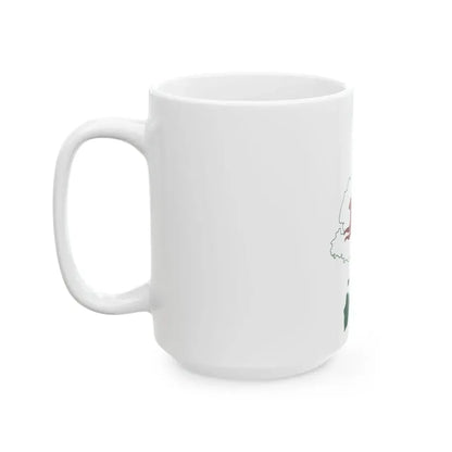 Flag-map of Ufa (Russia) White Coffee Mug - Go Mug Yourself