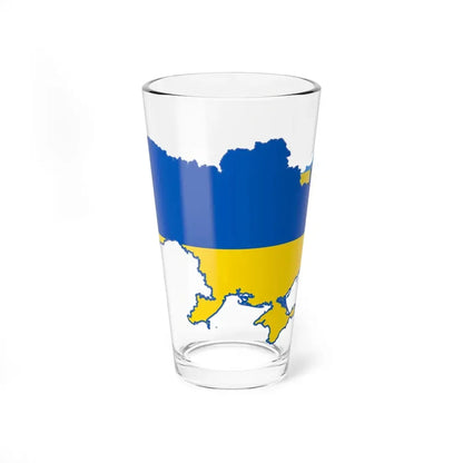 Flag map of Ukraine and the Belgorod Peoples Republic (Ukraine) Pint Glass 16oz 16oz - Go Mug Yourself