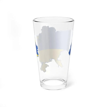 Flag map of Ukraine and the Belgorod Peoples Republic (Ukraine) Pint Glass 16oz - Go Mug Yourself
