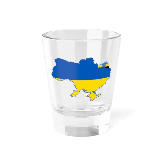 Flag map of Ukraine and the Belgorod Peoples Republic (Ukraine) Shot Glass 1.5oz 1.5oz - Go Mug Yourself