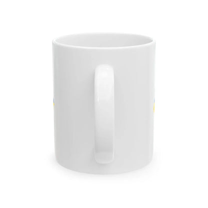 Flag map of Ukraine April 17 2022 (Ukraine) White Coffee Mug - Go Mug Yourself