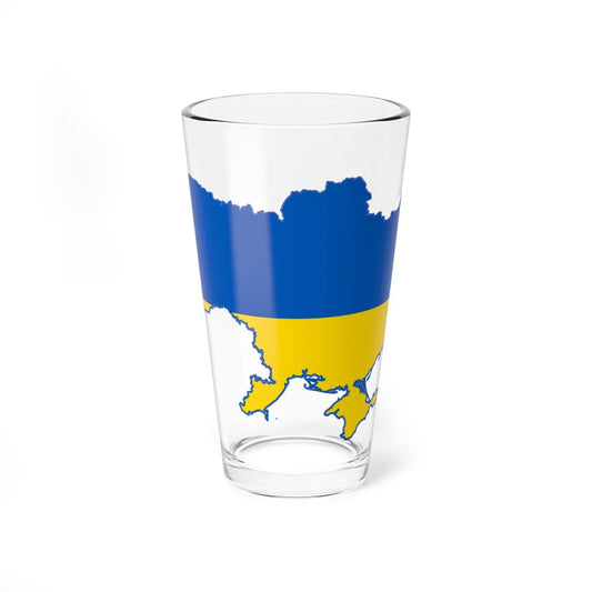 Flag map of Ukraine Belgorod (Ukraine) Pint Glass 16oz 16oz - Go Mug Yourself