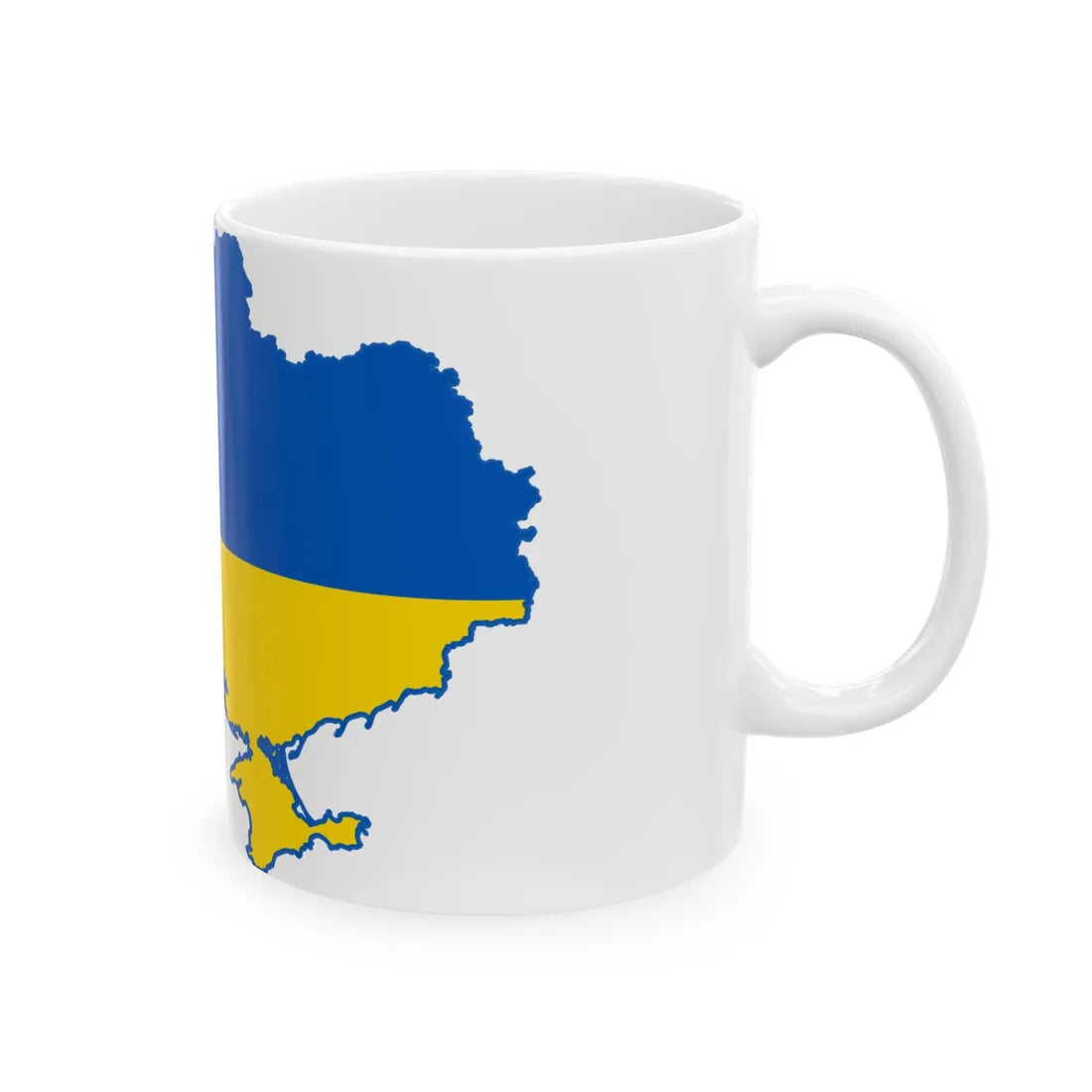 Flag map of Ukraine Belgorod (Ukraine) White Coffee Mug - Go Mug Yourself
