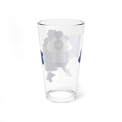 Flag-map of Ukraine CIS de facto (Ukraine) Pint Glass 16oz - Go Mug Yourself