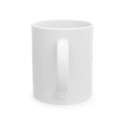 Flag map of Ukraine fair blue (Ukraine) White Coffee Mug - Go Mug Yourself