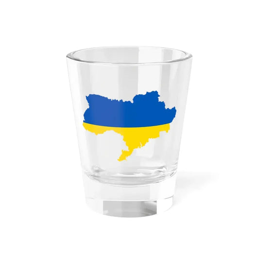 Flag map of Ukraine with Russian-occupied territories omitted (Ukraine) Shot Glass 1.5oz 1.5oz - Go Mug Yourself