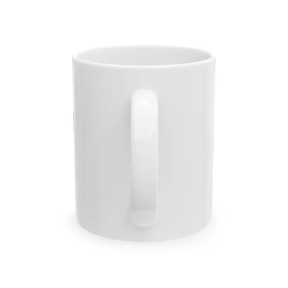 Flag map of Ukraine with Russian-occupied territories omitted (Ukraine) White Coffee Mug - Go Mug Yourself