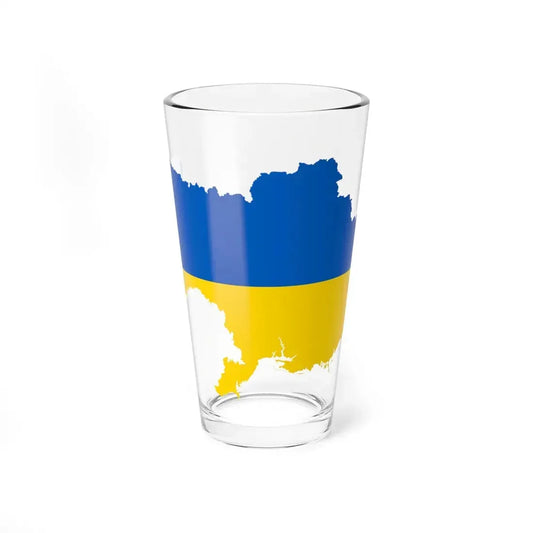 Flag map of Ukraine without Crimea 2014-2022 (Ukraine) Pint Glass 16oz 16oz - Go Mug Yourself