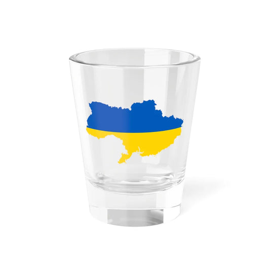 Flag map of Ukraine without Crimea 2014-2022 (Ukraine) Shot Glass 1.5oz 1.5oz - Go Mug Yourself