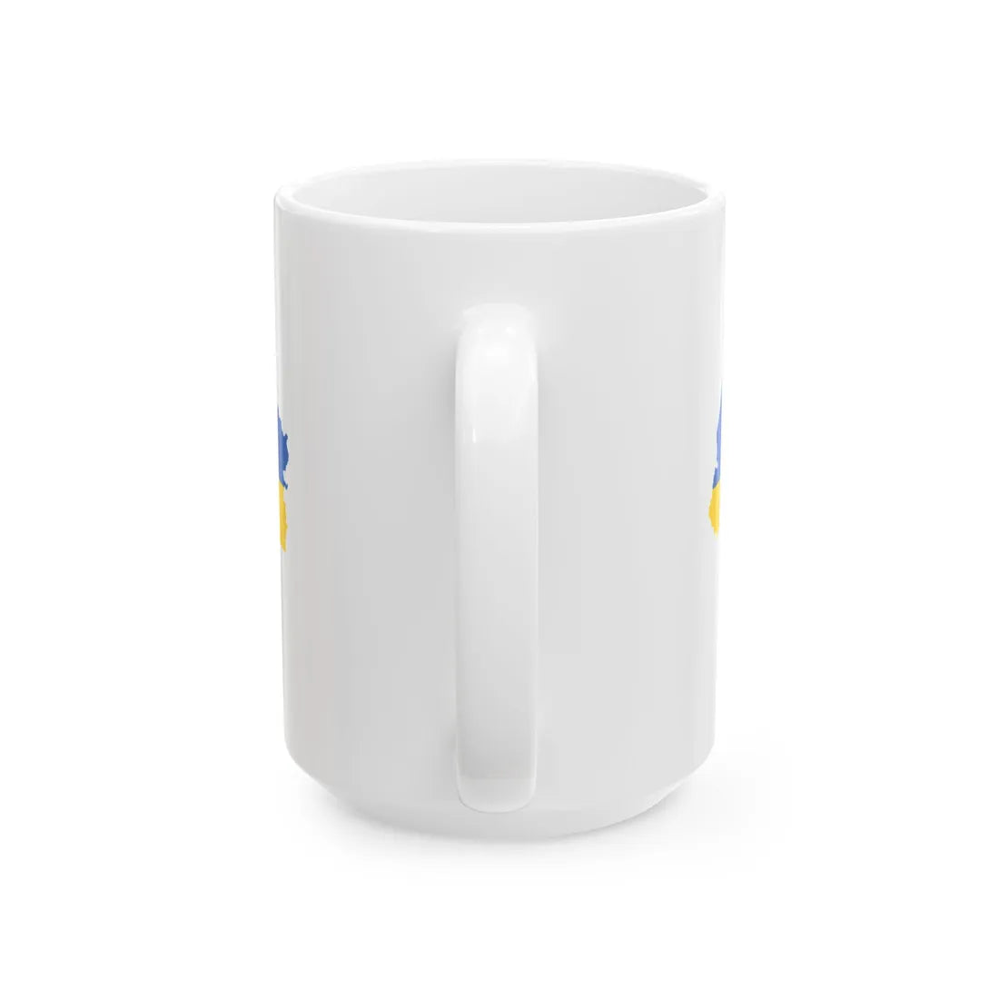 Flag map of Ukraine without Crimea 2014-2022 (Ukraine) White Coffee Mug - Go Mug Yourself