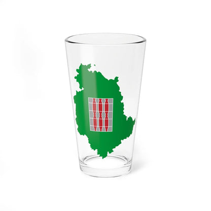 Flag map of Umbria (Italy) Pint Glass 16oz 16oz - Go Mug Yourself