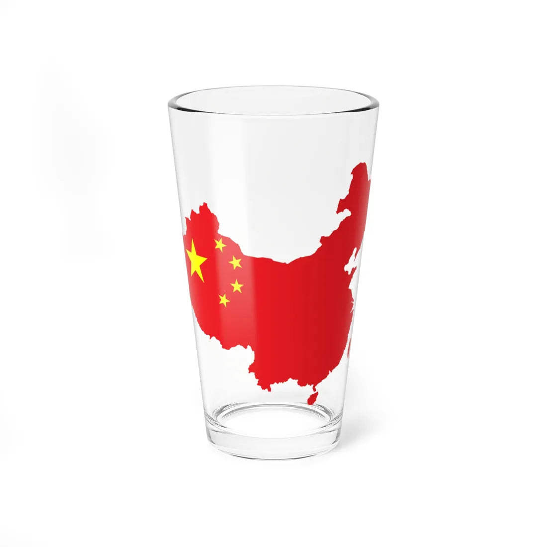 Flag map of Unified China Peoples Republic of China (China) Pint Glass 16oz 16oz - Go Mug Yourself
