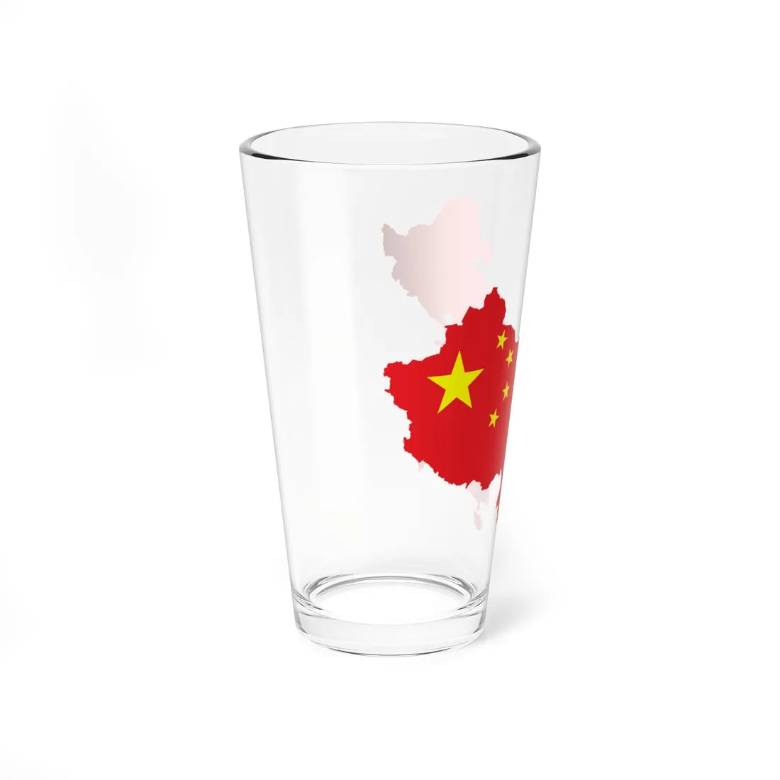 Flag map of Unified China Peoples Republic of China (China) Pint Glass 16oz - Go Mug Yourself