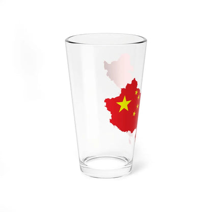 Flag map of Unified China Peoples Republic of China (China) Pint Glass 16oz - Go Mug Yourself