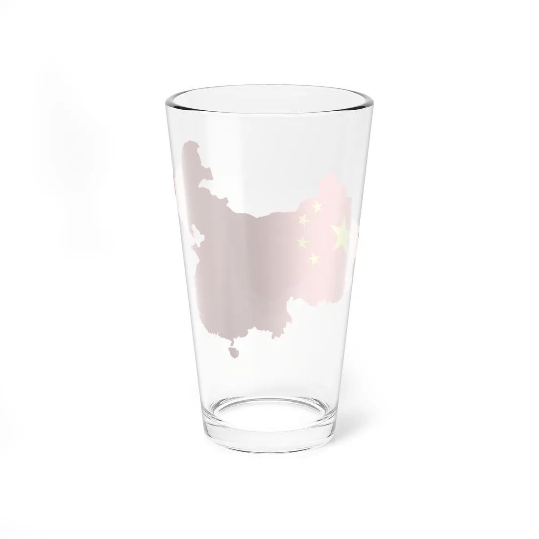 Flag map of Unified China Peoples Republic of China (China) Pint Glass 16oz - Go Mug Yourself