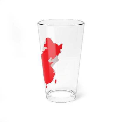 Flag map of Unified China Peoples Republic of China (China) Pint Glass 16oz - Go Mug Yourself