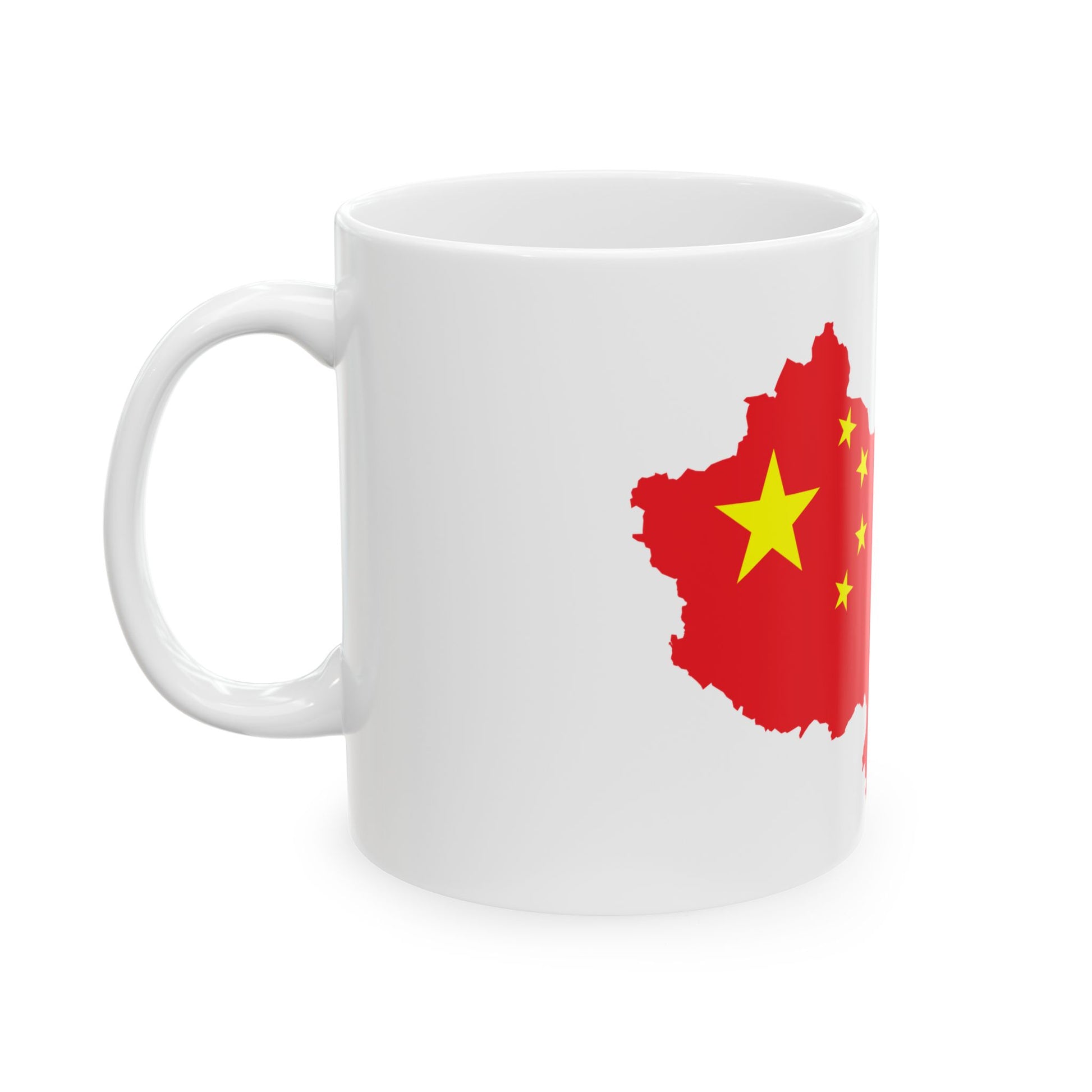 Flag map of Unified China Peoples Republic of China (China) White Coffee Mug-Go Mug Yourself