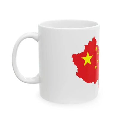 Flag map of Unified China Peoples Republic of China (China) White Coffee Mug - Go Mug Yourself