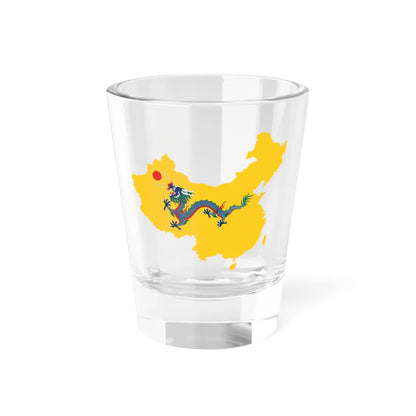 Flag map of Unified China Qing dynasty (China) Shot Glass 1.5oz 1.5oz - Go Mug Yourself