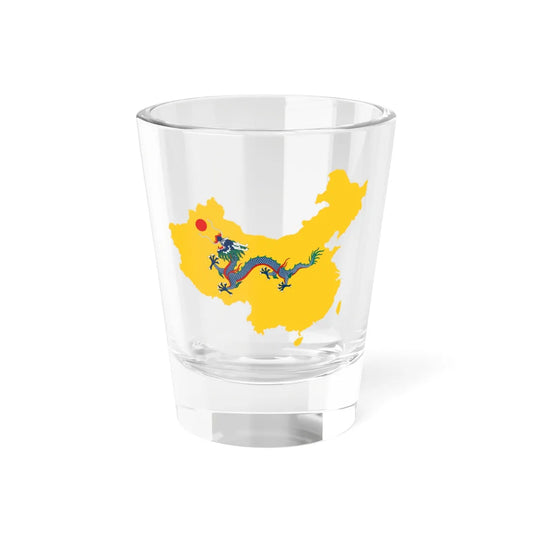 Flag map of Unified China Qing dynasty (China) Shot Glass 1.5oz 1.5oz - Go Mug Yourself