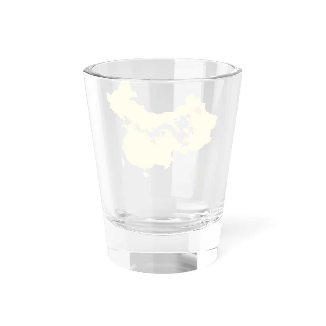 Flag map of Unified China Qing dynasty (China) Shot Glass 1.5oz - Go Mug Yourself