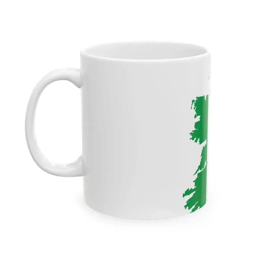 Flag-map of United Ireland (Ireland) White Coffee Mug - Go Mug Yourself