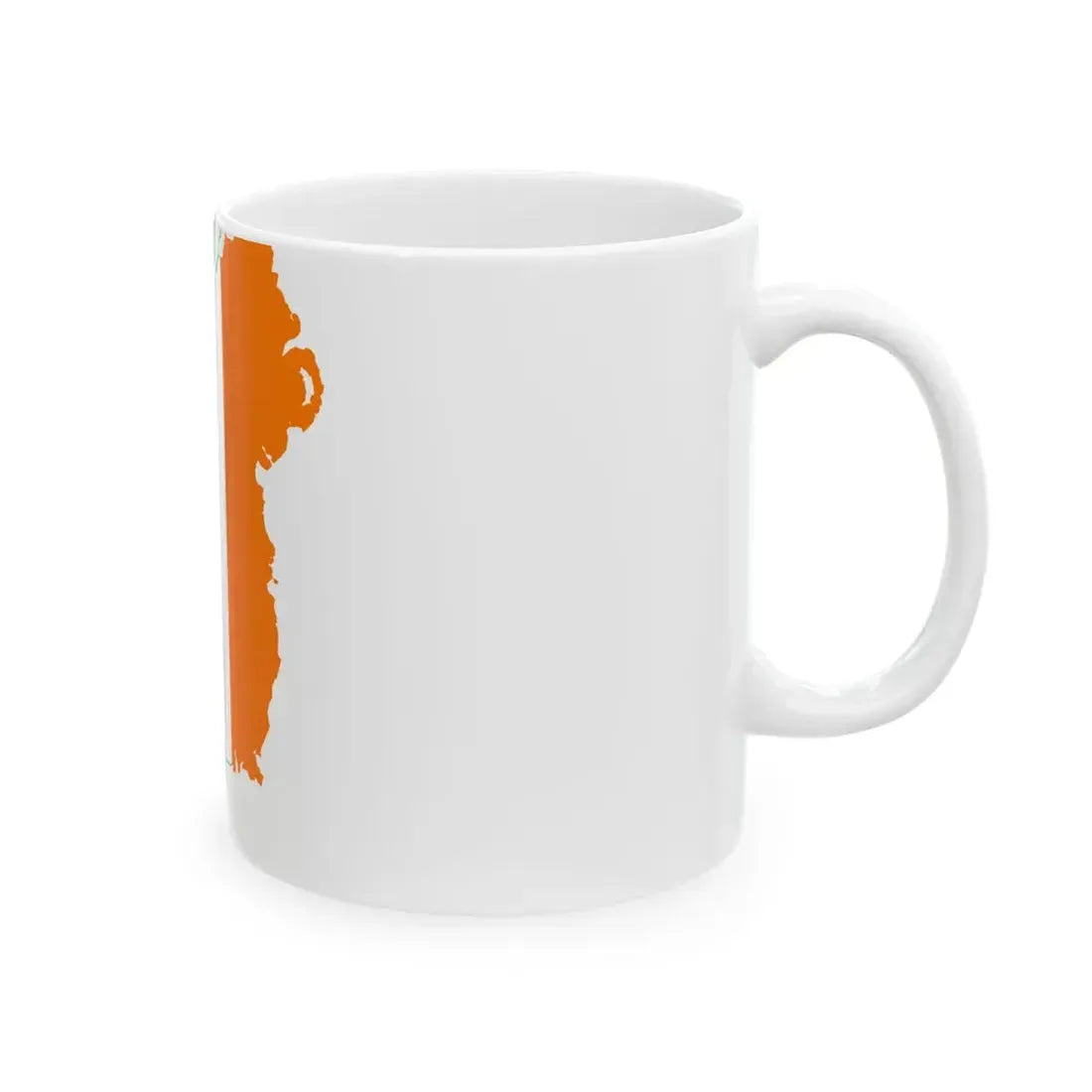 Flag-map of United Ireland (Ireland) White Coffee Mug - Go Mug Yourself