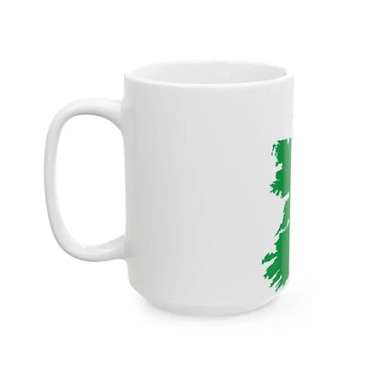 Flag-map of United Ireland (Ireland) White Coffee Mug - Go Mug Yourself