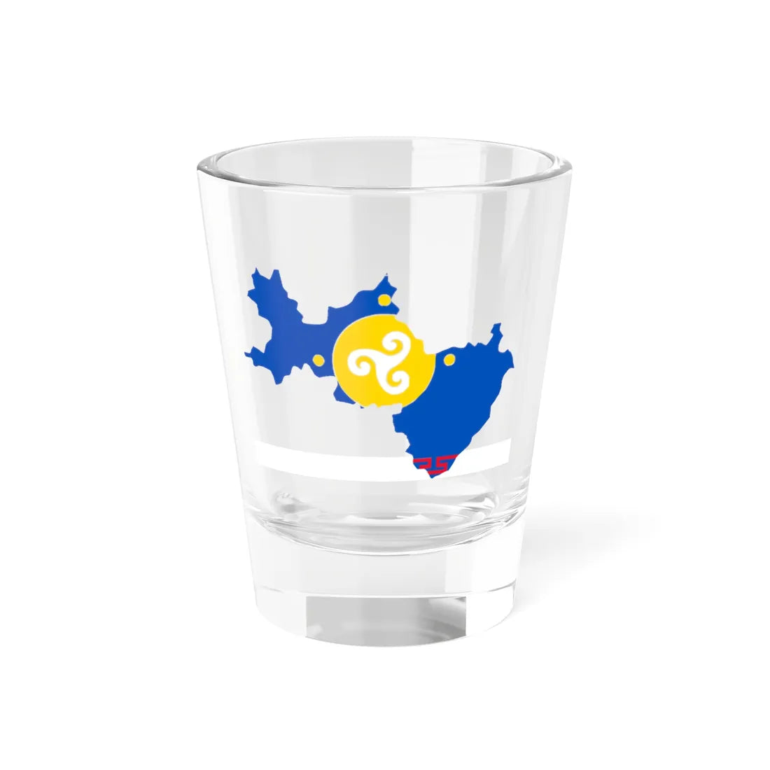 Flag-map of Ust-Orda Buryat Autonomous Okrug (Russia) Shot Glass 1.5oz 1.5oz - Go Mug Yourself