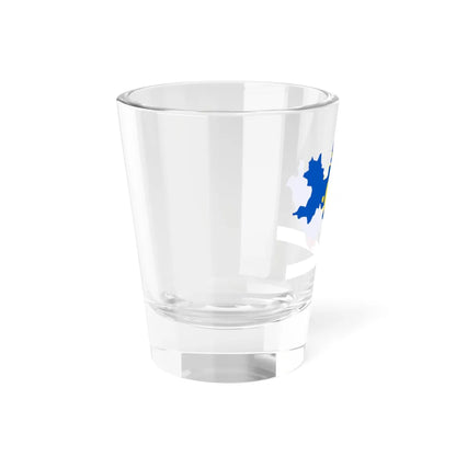 Flag-map of Ust-Orda Buryat Autonomous Okrug (Russia) Shot Glass 1.5oz - Go Mug Yourself
