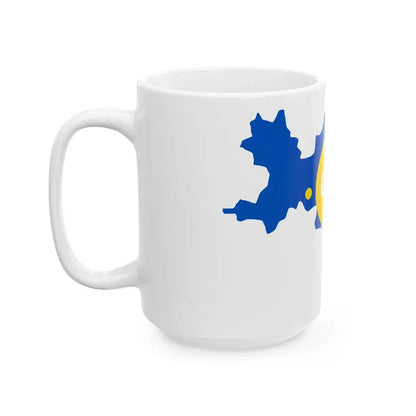 Flag-map of Ust-Orda Buryat Autonomous Okrug (Russia) White Coffee Mug - Go Mug Yourself