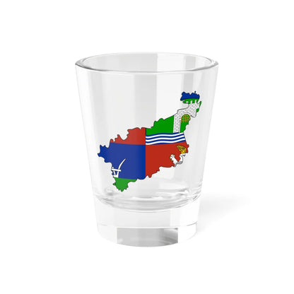 Flag-map of Usti nad Labem Region (Czech Republic) Shot Glass 1.5oz 1.5oz - Go Mug Yourself