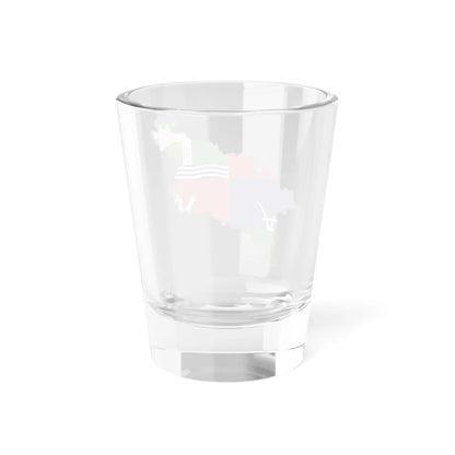Flag-map of Usti nad Labem Region (Czech Republic) Shot Glass 1.5oz - Go Mug Yourself