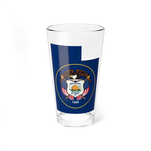 Flag-map of Utah (United States) Pint Glass 16oz 16oz - Go Mug Yourself