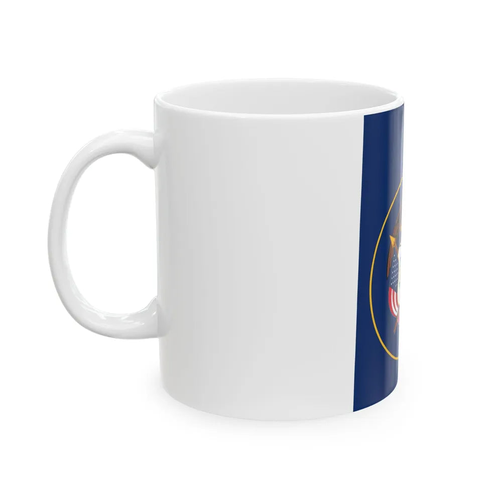 Flag-map of Utah (United States) White Coffee Mug - Go Mug Yourself