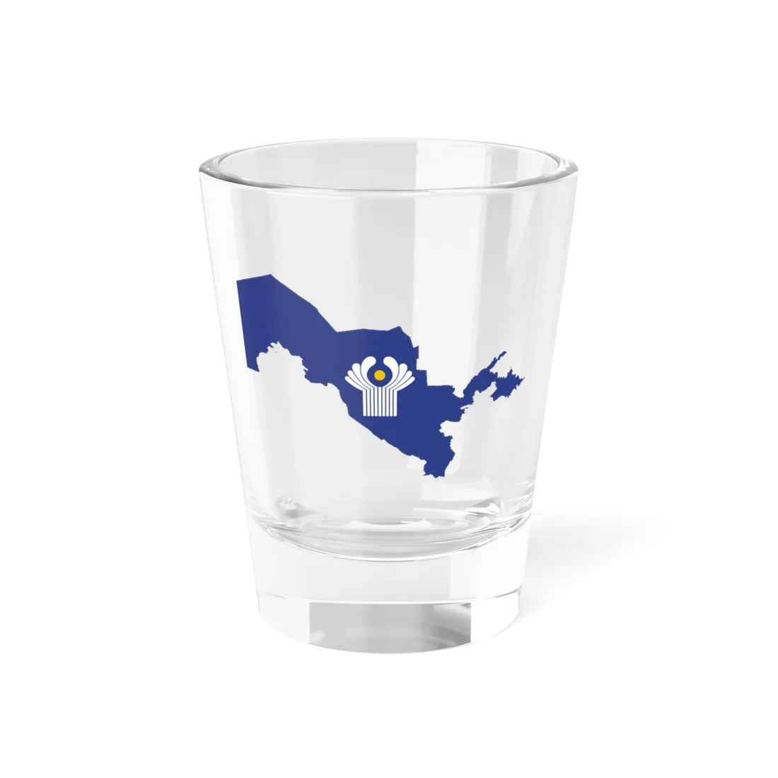 Flag-map of Uzbekistan CIS (Uzbekistan) Shot Glass 1.5oz 1.5oz - Go Mug Yourself