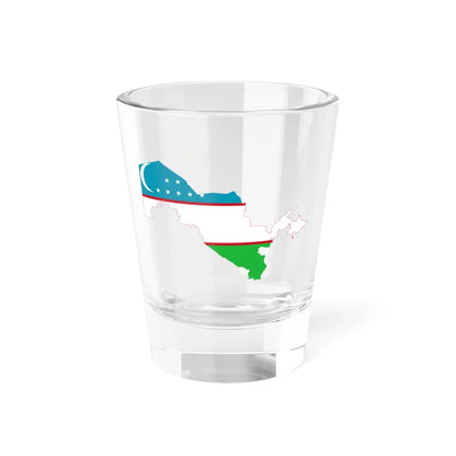 Flag-map of Uzbekistan (Uzbekistan) Shot Glass 1.5oz 1.5oz - Go Mug Yourself