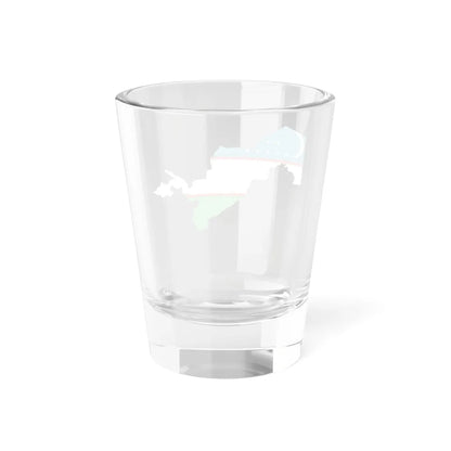 Flag-map of Uzbekistan (Uzbekistan) Shot Glass 1.5oz - Go Mug Yourself