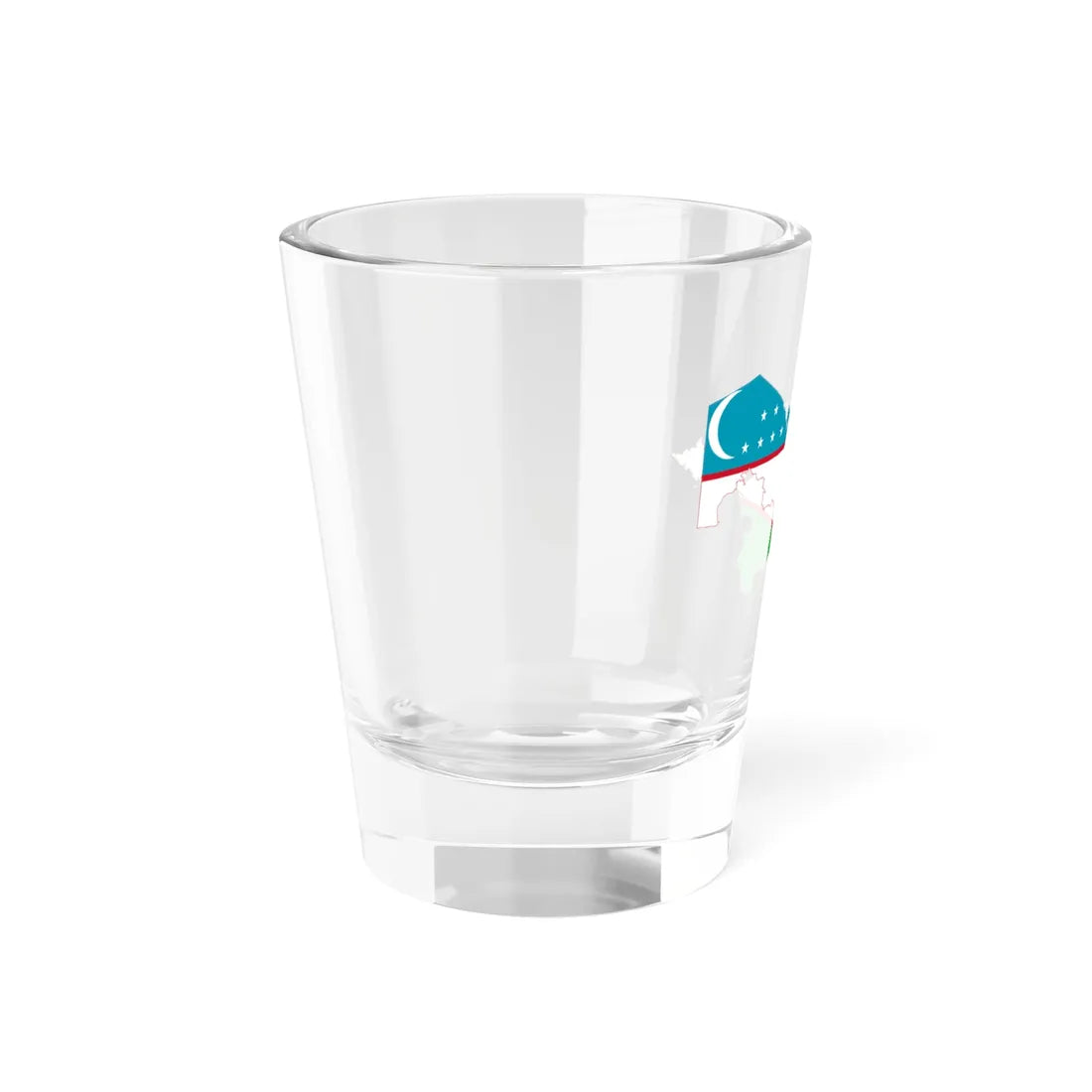 Flag-map of Uzbekistan (Uzbekistan) Shot Glass 1.5oz - Go Mug Yourself