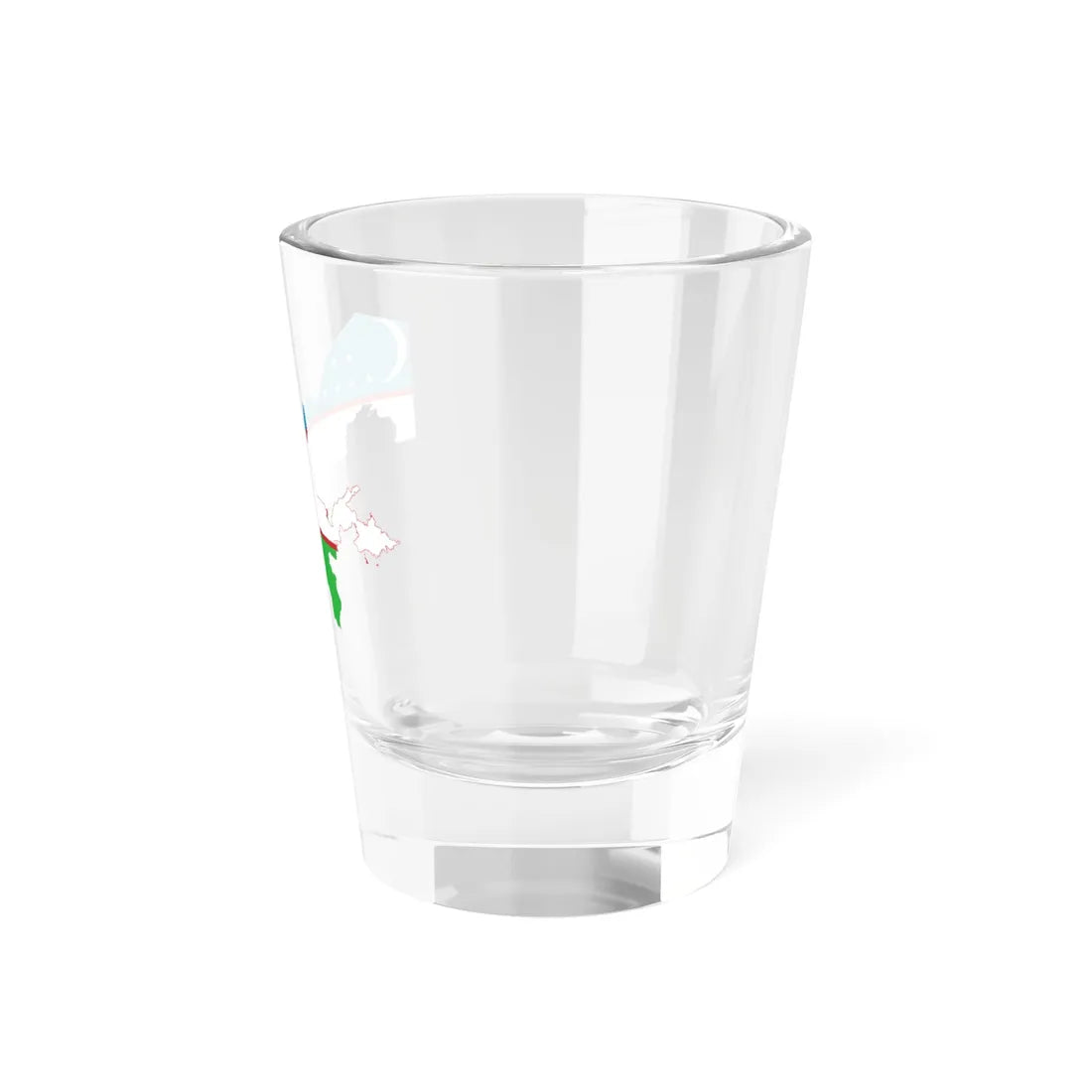 Flag-map of Uzbekistan (Uzbekistan) Shot Glass 1.5oz - Go Mug Yourself
