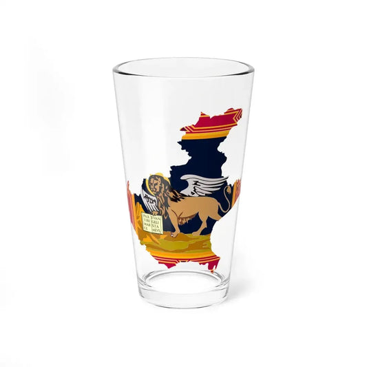 Flag-map of Veneto (Italy) Pint Glass 16oz 16oz - Go Mug Yourself