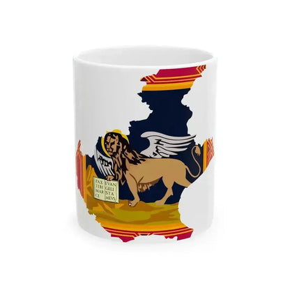 Flag-map of Veneto (Italy) White Coffee Mug 11oz - Go Mug Yourself